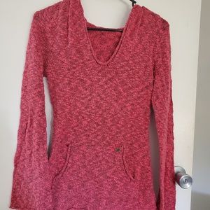Roxy heathered coral knit pullover